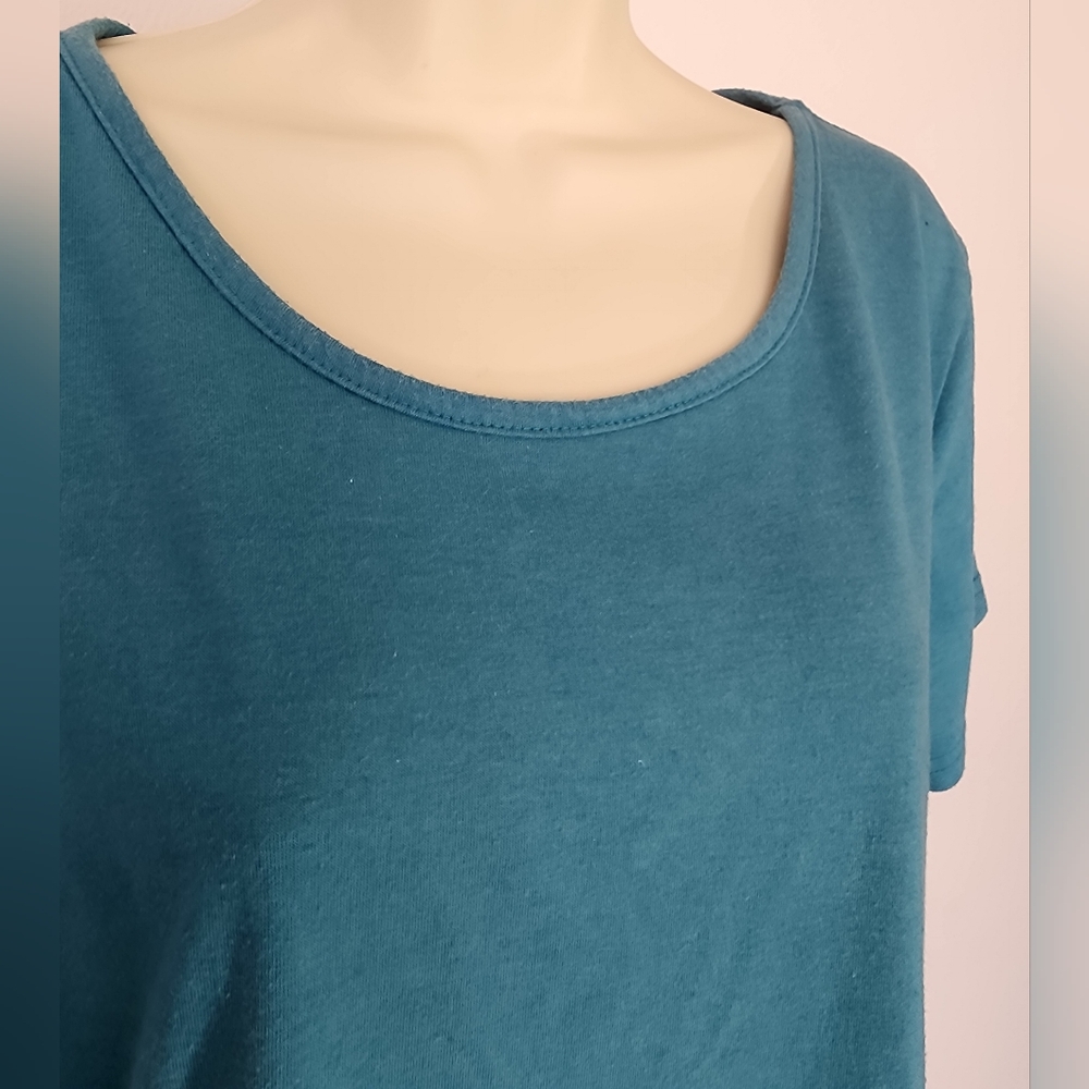 Soulberry Dress Short Sleeve Oversized Teal Size M - Picture 4 of 13